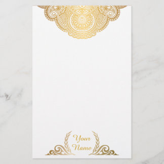 Klassische Golden Personalisiert Stationery Briefpapier