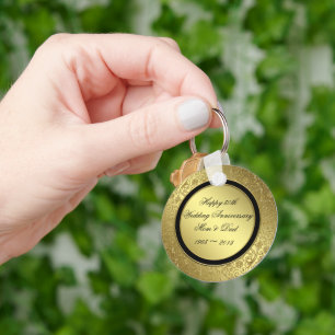 Klassische Goldene Hochzeitskette zum Jubiläum Schlüsselanhänger