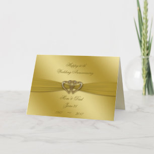 Klassische goldene Hochzeitstag-Karte zum 50. Jubi Karte