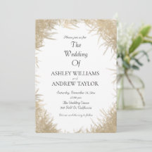 Klassische Goldgras Elegante Weiße Hochzeit