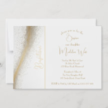 Klassische Goldstaubtaufe Magnetische Einladung