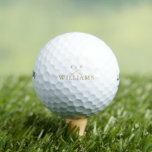 Klassische Golfklubs mit Personalisiertem Goldname Golfball<br><div class="desc">Personalisieren Sie den Namen in klassischer Goldtypografie,  um ein einzigartiges Golfgeschenk zu schaffen und für jeden Golfer zu behalten. Entwickelt von Thisisnotme©</div>