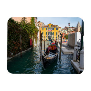 Klassische Gondelvertäuung in Venedig Magnet