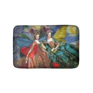 Klassische gothische Zwillinge Whimsical Schmetter Badematte