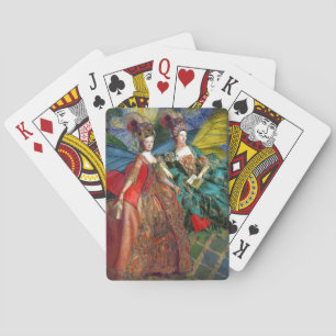 Klassische gothische Zwillinge Whimsical Schmetter Spielkarten