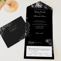 Klassische gotische Schwarze Hochzeit