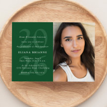 Klassische Graduierungsparty 2025 für grünes Foto