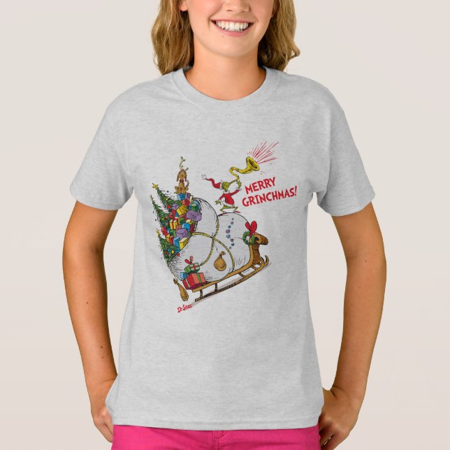 Klassische Grafik | Frohe Grinchmas! T-Shirt (Vorderseite)