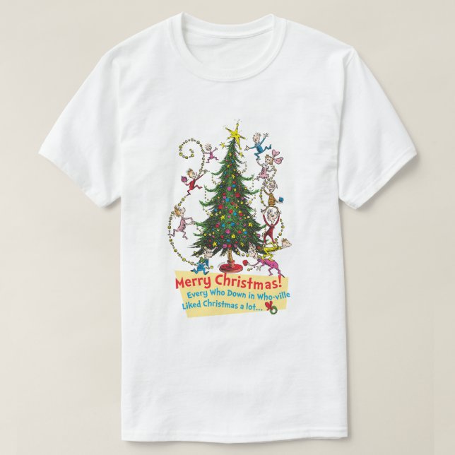 Klassische Grafik | Frohe Weihnachten! T-Shirt (Design vorne)