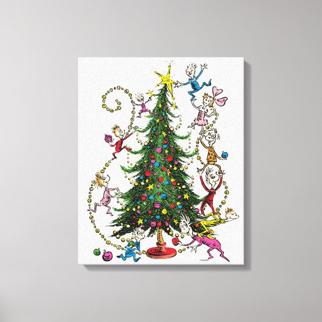 Klassische Grafik | Weihnachtsbaum Leinwanddruck (Vorderseite)