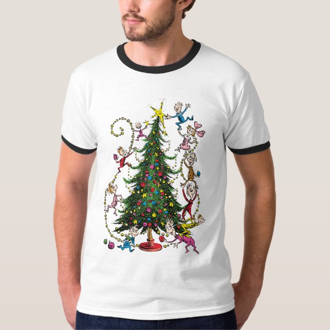 Klassische Grafik | Weihnachtsbaum T-Shirt (Vorderseite)
