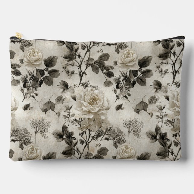 Klassische Graue Rose Zubehörtasche (Vorderseite)