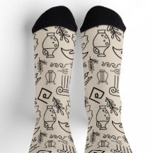 Klassische Greco-römische Linie Art Socken: Zeitlo