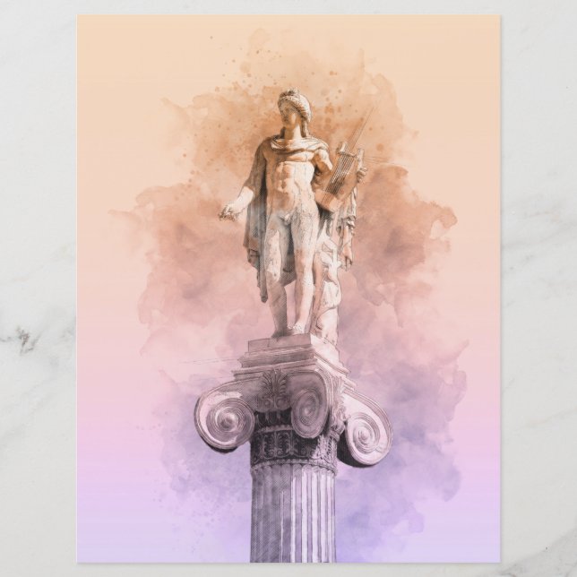 Klassische griechische Apollo-Statue - Marmor Insp (Vorderseite)