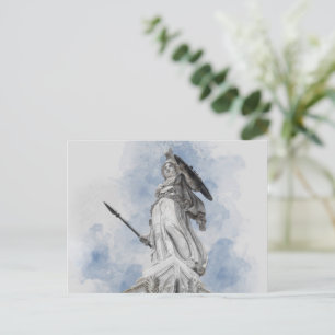 Klassische griechische Statue Athena Ankündigungspostkarte