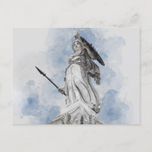 Klassische griechische Statue Athena Feiertagspostkarte