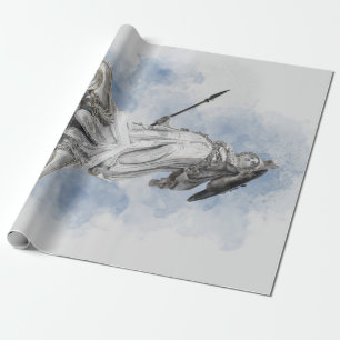 Klassische griechische Statue Athena Geschenkpapier