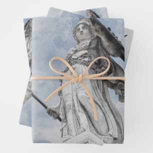 Klassische griechische Statue Athena Geschenkpapier Set