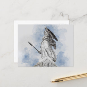 Klassische griechische Statue Athena Postkarte
