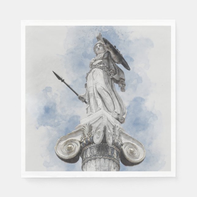 Klassische griechische Statue Athena Serviette (Vorderseite)