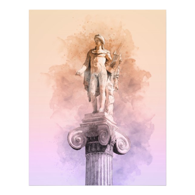 Klassische griechische Statue von Apollo Fotodruck (Vorne)