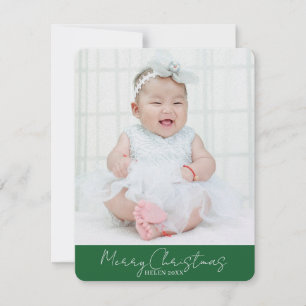 Klassische grüne Foto-Karten, Baum-Entwurf Feiertagskarte