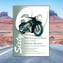 Klassische grüne Motorradfahrt zum 60. Geburtstag 