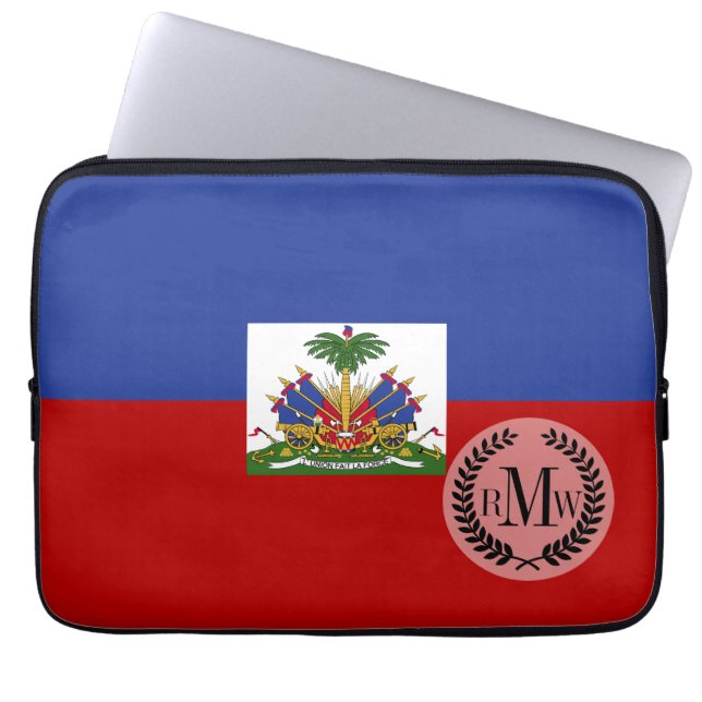 Klassische haitianische Flagge Laptopschutzhülle (Vorderseite)