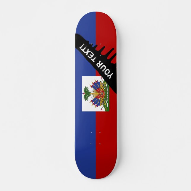 Klassische haitianische Flagge Skateboard (Vorne)