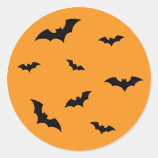 Klassische Halloween-Aufkleber mit fliegenden Fled Runder Aufkleber