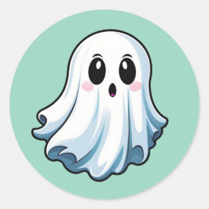 Klassische Halloween-Geister-Aufkleber Runder Aufkleber