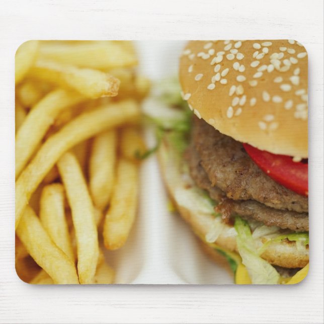 klassische Hamburger- und FischrogenMausunterlage Mousepad (Vorne)
