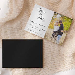 Klassische handgeschriebene Schriftfoto Hochzeit Save The Date
