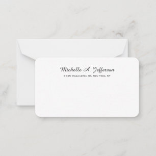 Klassische Handschrift Creative Trendy White Mitteilungskarte