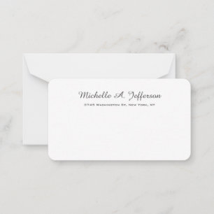 Klassische Handschrift Creative Trendy White Mitteilungskarte