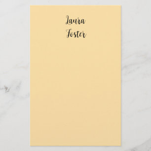 Klassische Handschrift Elegantname Beige Farbe Briefpapier