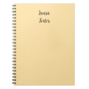 Klassische Handschrift Elegantname Beige Farbe Notizblock