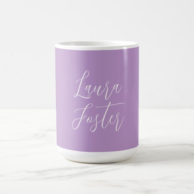 Klassische Handschrift Elegantname Lilac Farbe Kaffeetasse (Mittel)