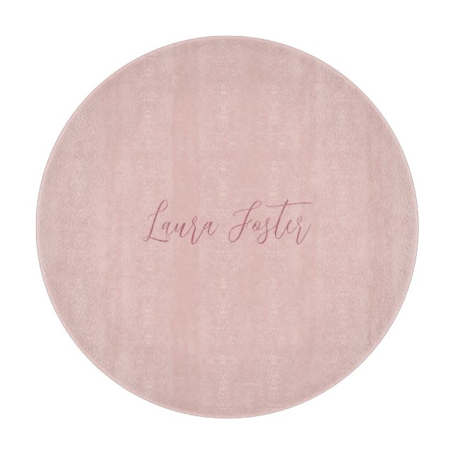 Klassische Handschrift Elegantname Rose Gold Schneidebrett (Vorderseite)