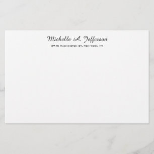 Klassische Handschrift Kreative Mode Weiß Briefpapier