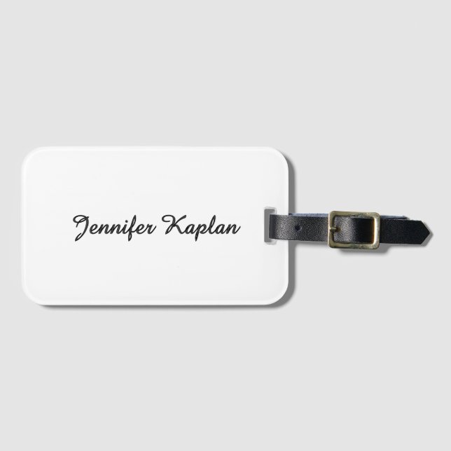 Klassische Handschrift Minimalist Professional Gepäckanhänger (Vorderseite (Horizontal))