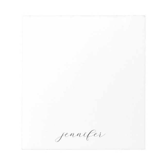 Klassische Handschrift Minimalist Professional Notizblock (Vorderseite)