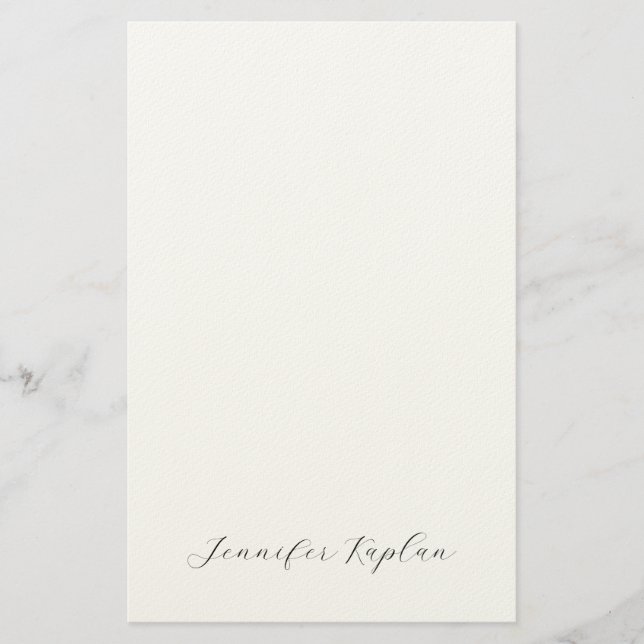 Klassische Handschrift Minimalistisch Professionel Briefpapier (Vorderseite)