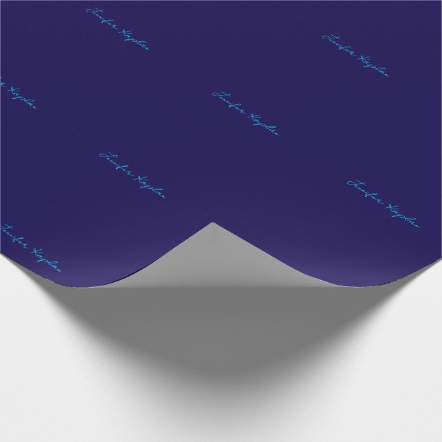 Klassische Handschrift Minimalistisch Professionel Geschenkpapier (Ecke)