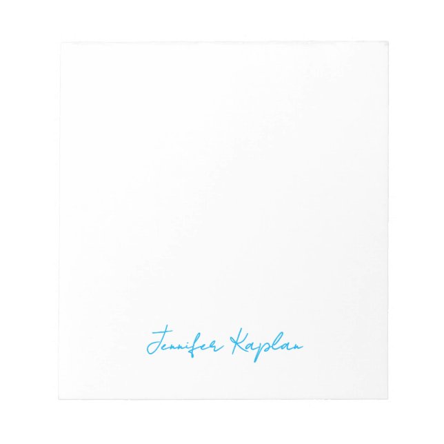 Klassische Handschrift Minimalistisch Professionel Notizblock (Vorderseite)