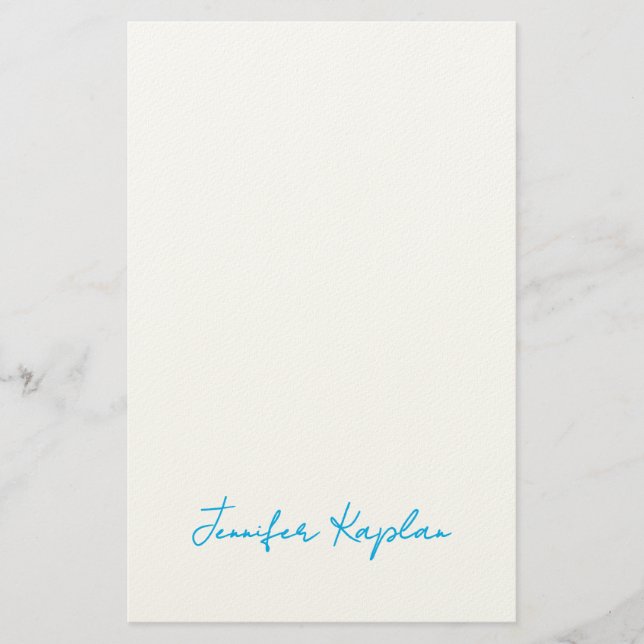 Klassische Handschrift Minimalistischer Profi Briefpapier (Vorderseite)
