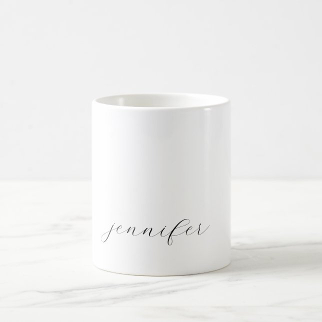 Klassische Handschrift Minimalistischer Profi Kaffeetasse (Mittel)