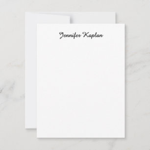 Klassische Handschrift Minimalistischer Profi Mitteilungskarte