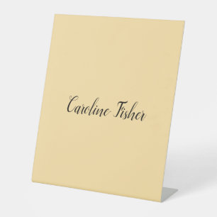 Klassische Handschrift Schlicht einfach beige Sockelschild
