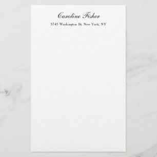 Klassische Handschrift Schlicht, einfach weiß Briefpapier